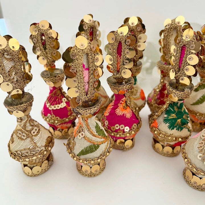 Gold & Multicoloured Traditional Surmadani – Decorative Kajol Holder