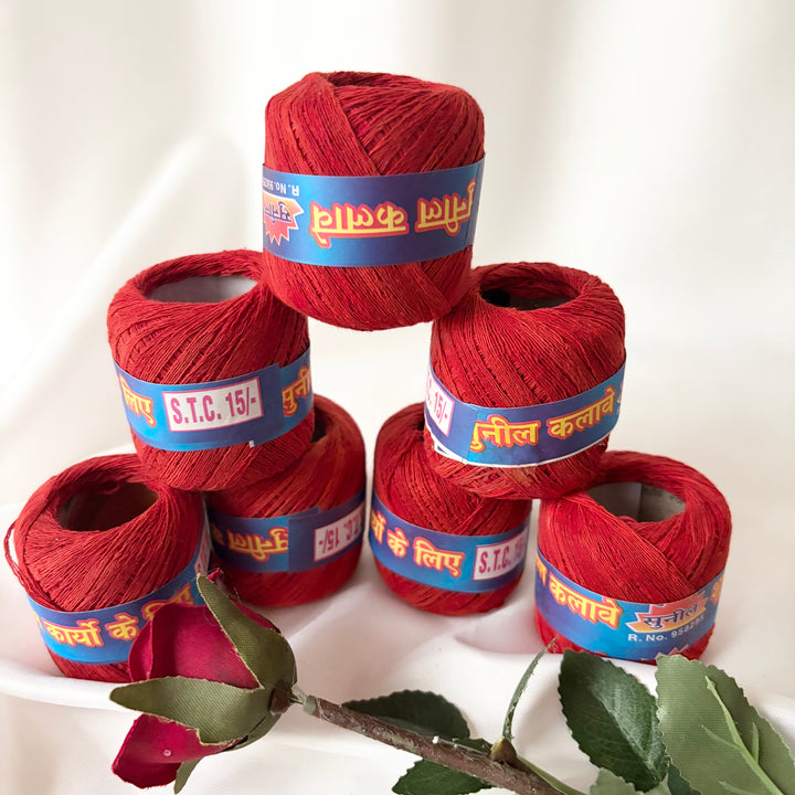 Traditional Indian Wedding Ganney – Red Maiyan Ceremony Gana Thread