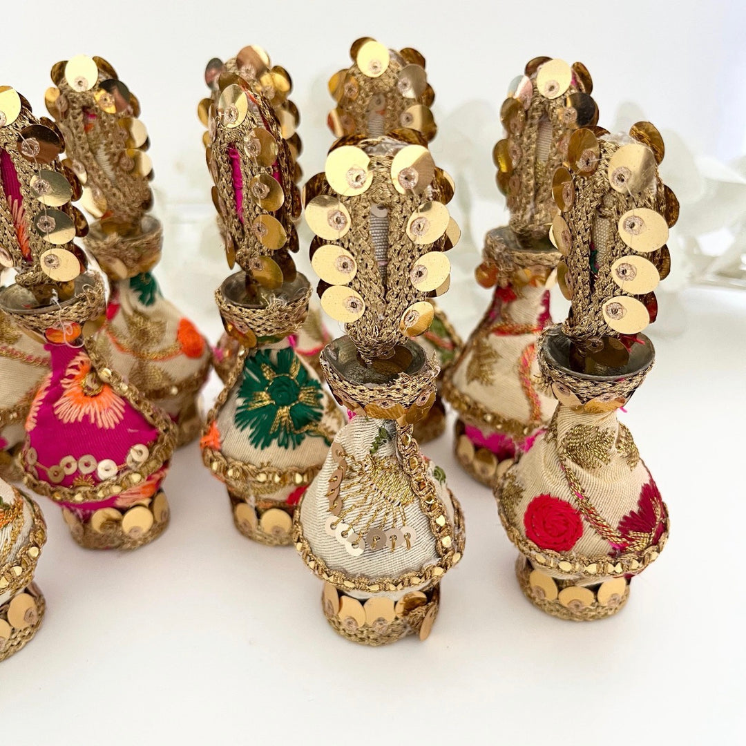 Gold & Multicoloured Traditional Surmadani – Decorative Kajol Holder